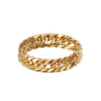 K18 18金 喜平リング 6面ダブル ハードタイプ 5.3mm幅