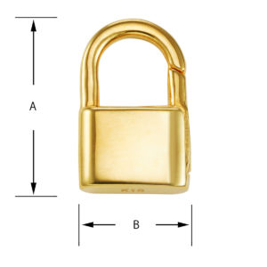 K18 18金 パドロック ペンダント チャーム 