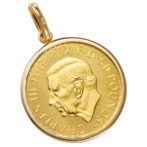 K24 純金 コインペンダント トップ ブリタニア チャールズ 1/2oz