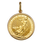 K24 純金 コインペンダント トップ ブリタニア 1/2oz