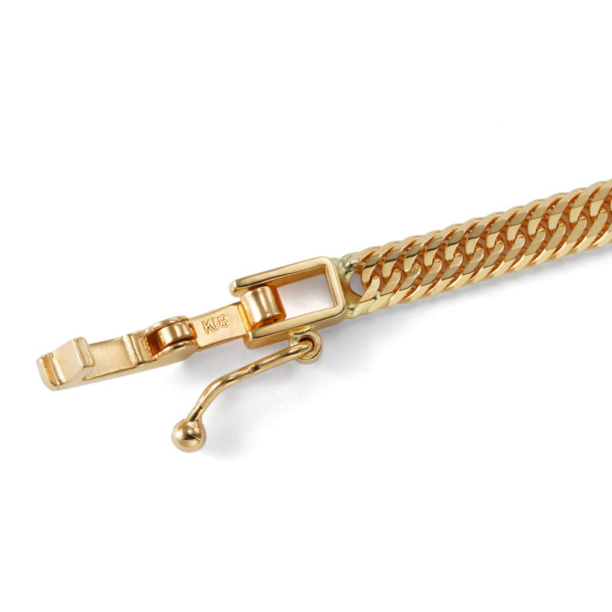 18金 K18 喜平ブレスレット 12面トリプル 4g 16cm 3.1mm幅