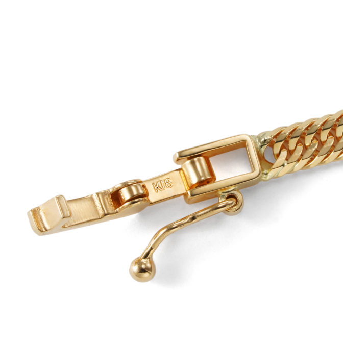 18金 K18 喜平ブレスレット 12面トリプル 4g 16cm 3.1mm幅