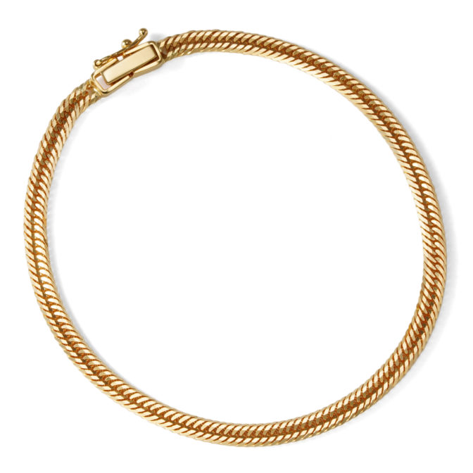 K18 18金 喜平ブレスレット 12面トリプル 4g 17cm 3.1mm幅 中折れ