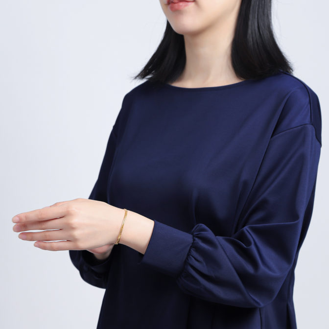 18金 K18 喜平ブレスレット 12面トリプル 4g 17cm 3.1mm幅