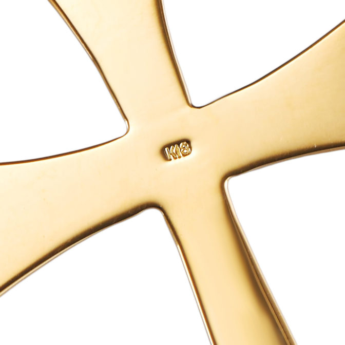 K18 ゴールド クロスペンダント トップ