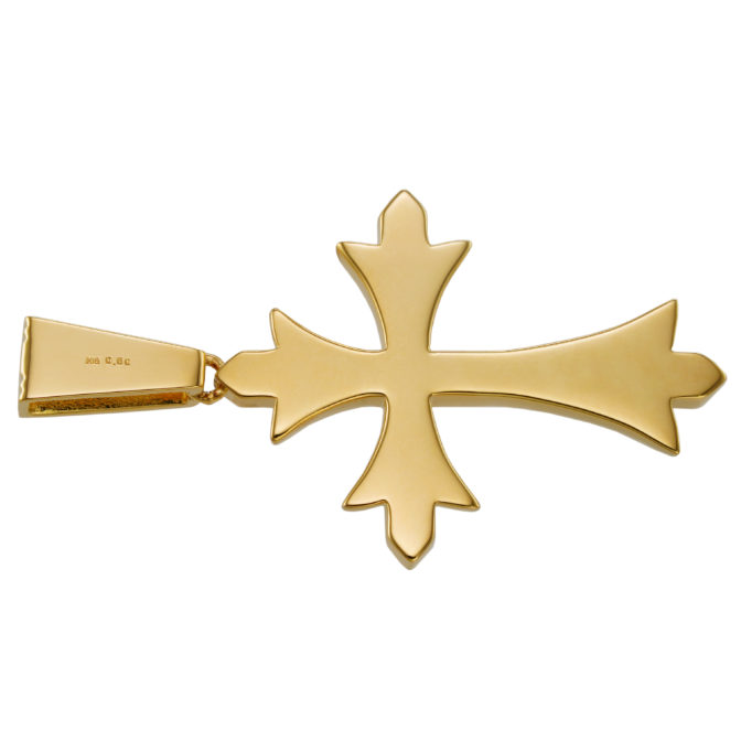 K18 ゴールド 18金 パヴェ ダイヤモンド クロス ペンダント トップ