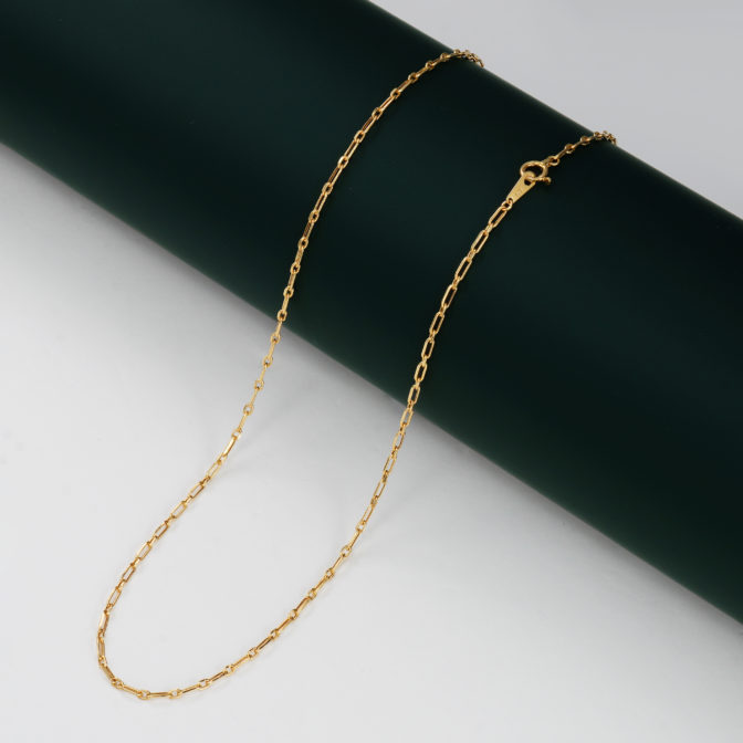 K18 18金 S＆L アズキ リンクチェーン ネックレス 1.7mm幅