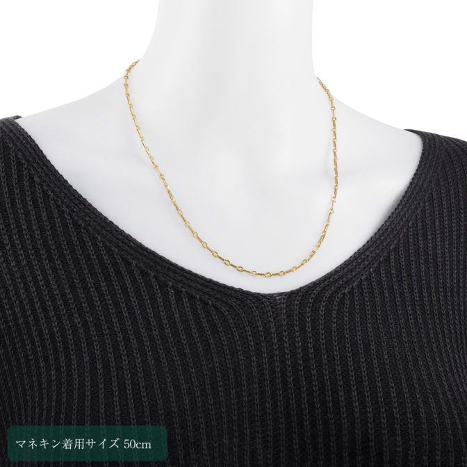K18 18金 S＆L アズキ リンクチェーン ネックレス 2.9mm幅