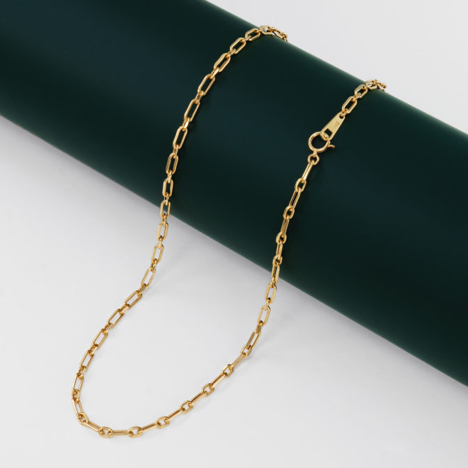 K18 18金 S＆L アズキ リンクチェーン ネックレス 2.9mm幅