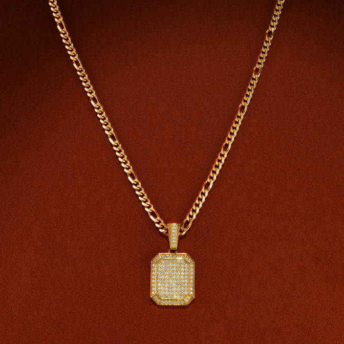 K18 ゴールド 18金 パヴェ ダイヤモンド スクエア ペンダント トップ