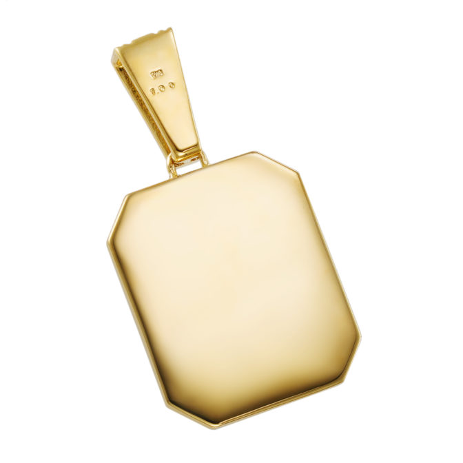 K18 ゴールド 18金 パヴェ ダイヤモンド スクエア ペンダント トップ