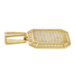 K18 ゴールド 18金 パヴェ ダイヤモンド スクエア ペンダント トップ