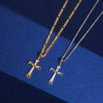 K18ゴールド Pt900 プラチナ クロスペンダント トップ