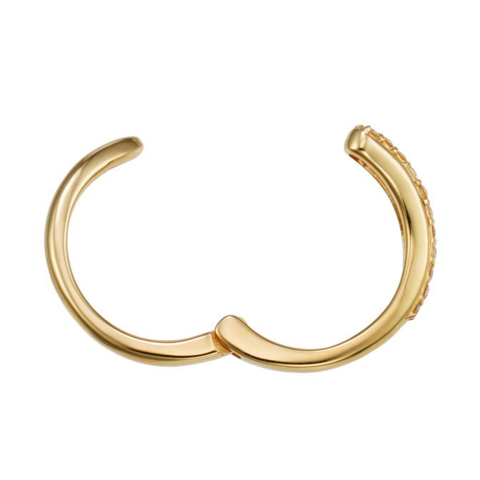 K18 18金 ダイヤモンド オープン ハグ リング