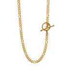 K18 18金 OT フィガロネックレス 6面カット 3.4mm幅 38.5cm