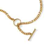 K18 18金 OT フィガロネックレス 6面カット 3.4mm幅 38.5cm