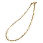 K18 18金 OT フィガロネックレス 6面カット 3.4mm幅 38.5cm