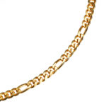 K18 18金 OT フィガロネックレス 6面カット 3.4mm幅 38.5cm