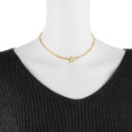 K18 18金 OT フィガロネックレス 6面カット 3.4mm幅 38.5cm