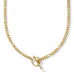 K18 18金 OT フィガロネックレス 6面カット 3.4mm幅 38.5cm