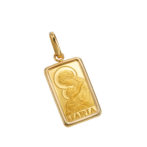 K24 純金 インゴット ペンダント 聖母マリア 1g シンプルフレーム