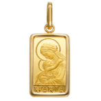 K24 純金 インゴット ペンダント 聖母マリア 1g シンプルフレーム