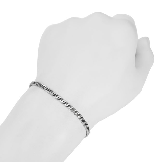 Pt850 プラチナ 6面ダブル 喜平ブレスレット 10g 20cm 3.9mm幅