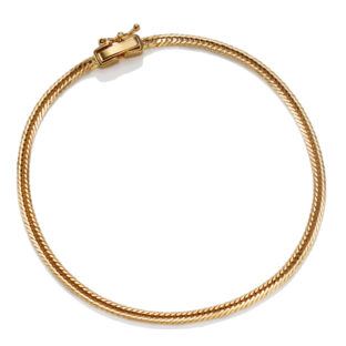 K18 18金 喜平ブレスレット 12面トリプル 3g 17cm 2.2mm幅 中折れ