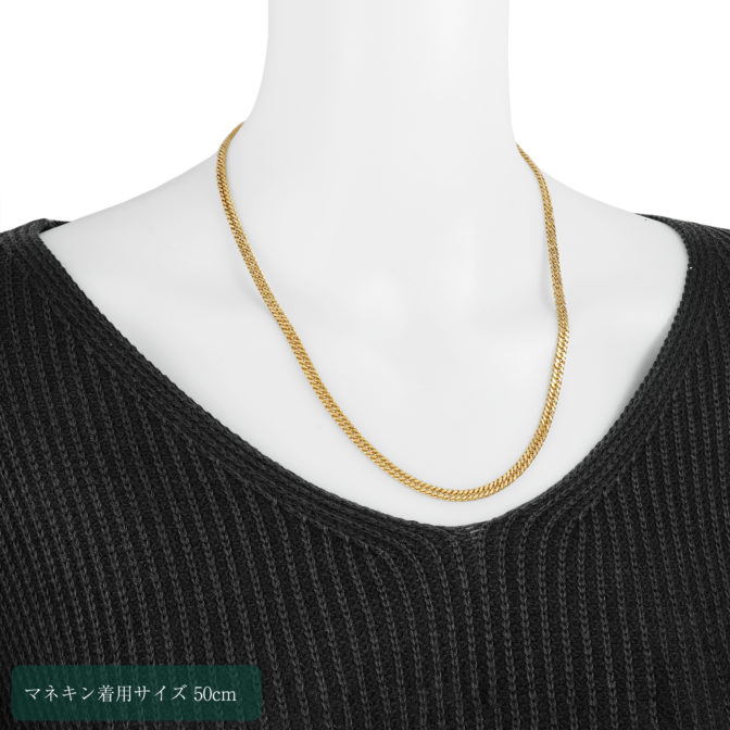 K18 18金 中空 喜平ネックレス 2面ダブル 4.4mm幅