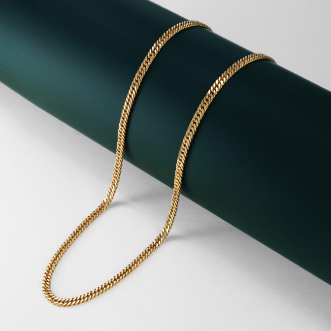 K18 18金 中空 喜平ネックレス 2面ダブル 4.4mm幅