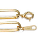 K18 18金 ロングリンクチェーン ブレスレット 7.1mm幅