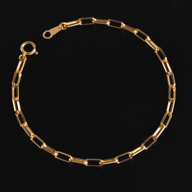 K18 18金 ミラノ リンクチェーン ブレスレット 3mm幅