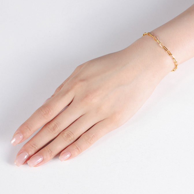 K18 18金 ミラノ リンクチェーン ブレスレット 3mm幅