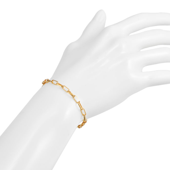 K18 18金 ミラノ リンクチェーン ブレスレット 3mm幅