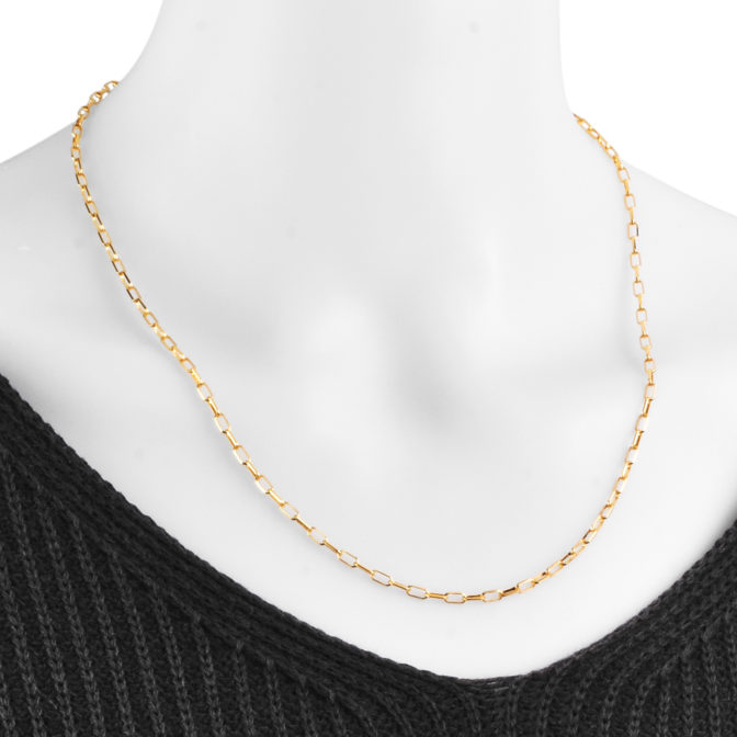 K18 18金 ミラノ リンクチェーン ネックレス 2.5mm幅