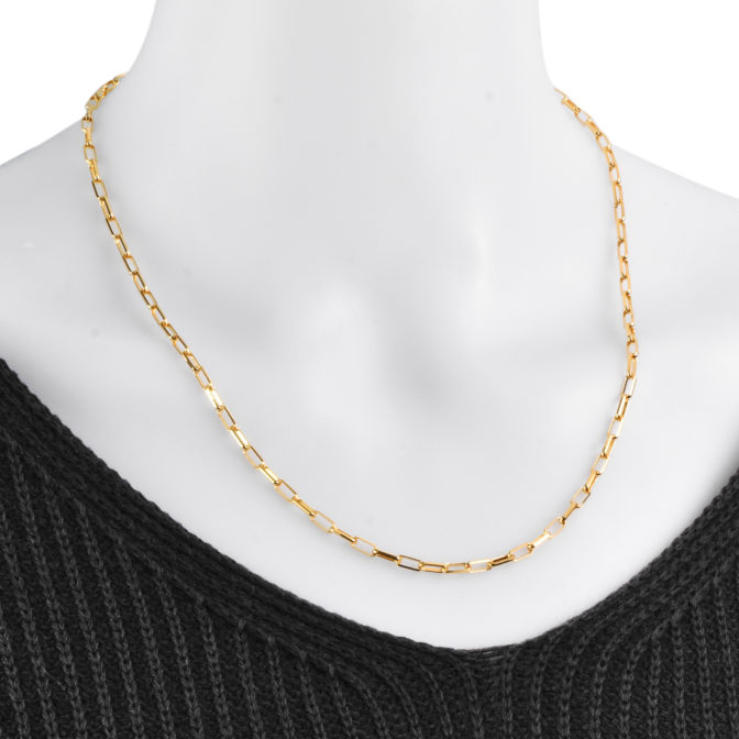 K18 18金 ミラノ リンクチェーン ネックレス 3mm幅