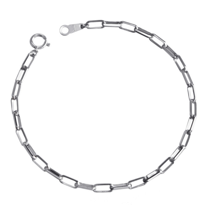 Pt850 プラチナ850 ミラノ リンクチェーン ブレスレット 3mm幅 15cm～22cm 引輪 選べるサイズ