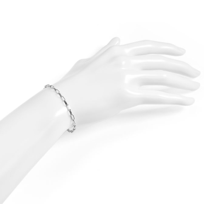 Pt850 プラチナ ミラノ リンクチェーン ブレスレット 3mm幅