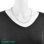 Pt850 プラチナ ミラノ リンクチェーン ネックレス 3mm幅