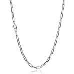 Pt850 プラチナ ミラノ リンクチェーン ネックレス 3mm幅