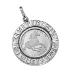 Pt999 純プラチナ コインペンダント ツバル ホース 1/25oz デザインフレーム No.16