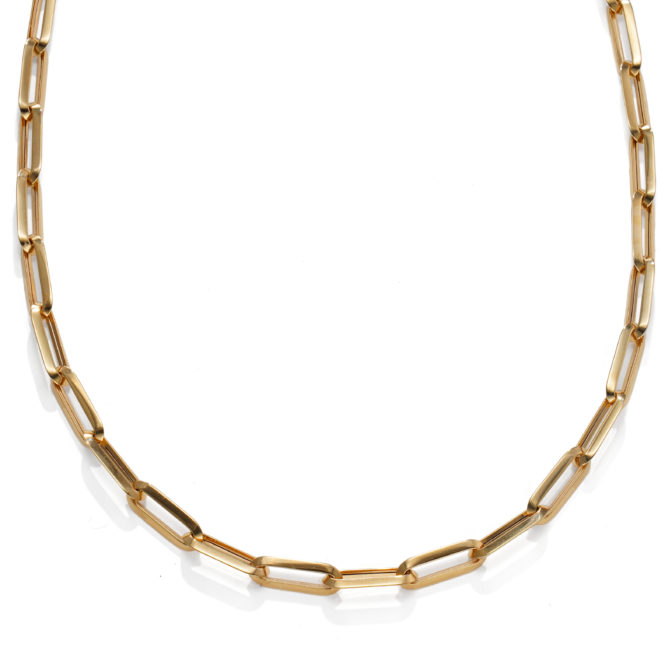 K18 18金 ロング リンクチェーン ネックレス 5.1mm幅 38cm～80cm 引輪