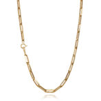 K18 18金 ロングリンクチェーン ネックレス 5.1mm幅