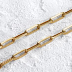 K18 18金 ロングリンクチェーン ネックレス 5.1mm幅