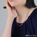 K18 18金 ロングリンクチェーン ネックレス 5.1mm幅