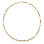 K18 18金 ロングリンクチェーン ネックレス 5.1mm幅