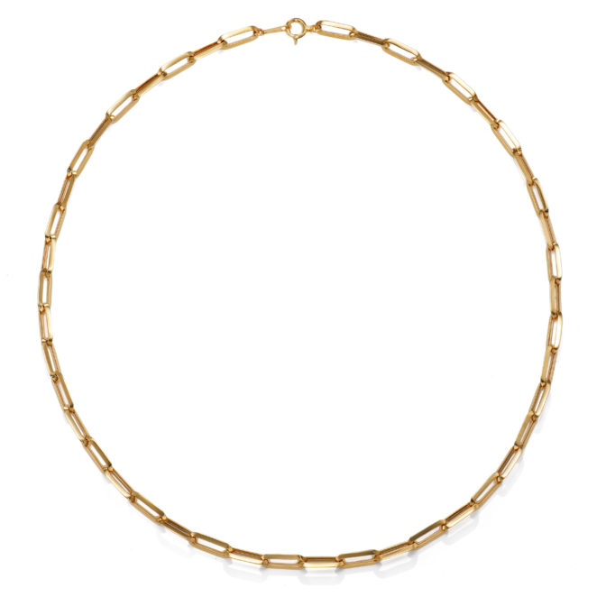 K18 18金 ロングリンクチェーン ネックレス 5.1mm幅