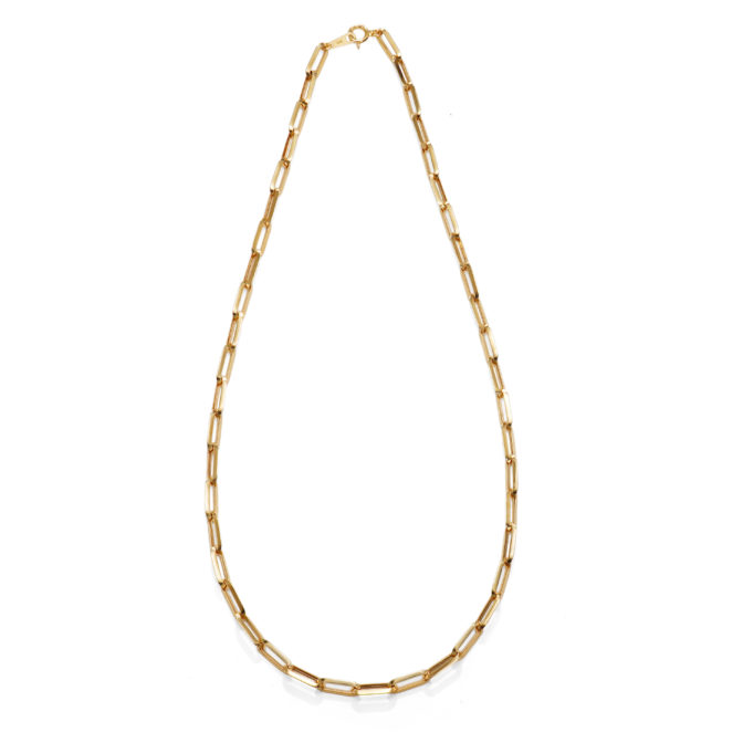 K18 18金 ロングリンクチェーン ネックレス 5.1mm幅