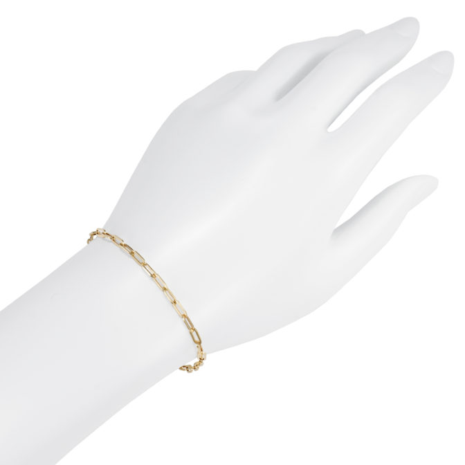 K18 ペーパクリップ ブレスレット 2.7mm幅