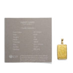 K24 純金 コインペンダント タロットカード XXI 世界 シンプルフレーム サンカクバチカン